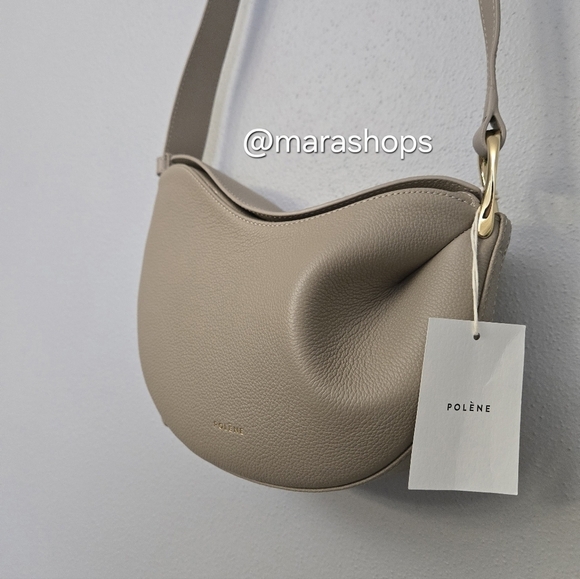Polene Textured Taupe Tonca Bag - Picture 3 of 10